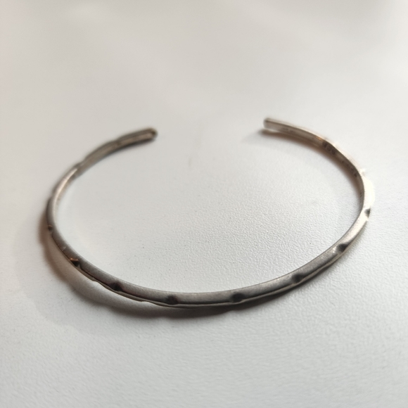 🦭HOLD🦭 Sterling Silver Textured Cuff Bracelet - Picture 1 of 3